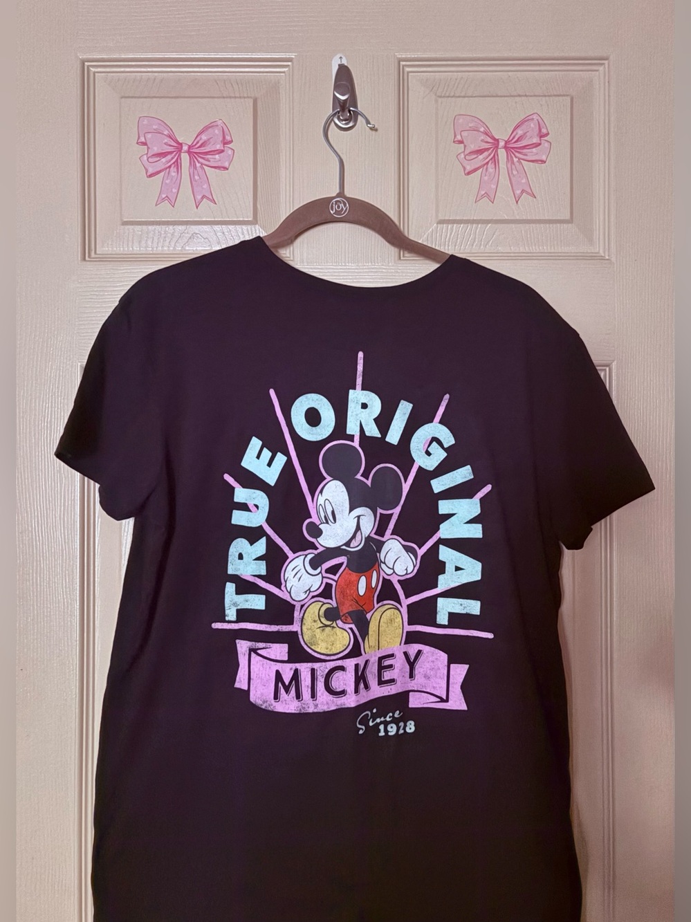 Disney Women’s Size XL Tee Black Short Sleeve T-Shirt Mickey Mouse Original NWT